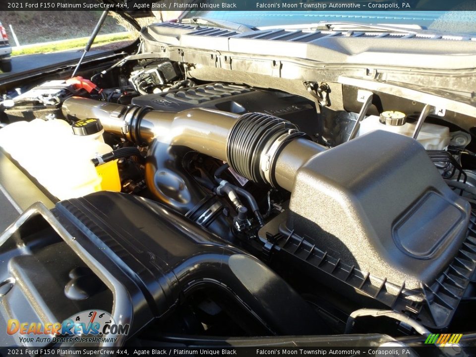 2021 Ford F150 Platinum SuperCrew 4x4 3.5 Liter Twin-Turbocharged DOHC 24-Valve EcoBoost V6 Engine Photo #30