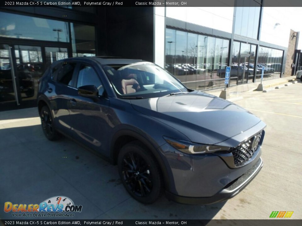 2023 Mazda CX-5 S Carbon Edition AWD Polymetal Gray / Red Photo #1