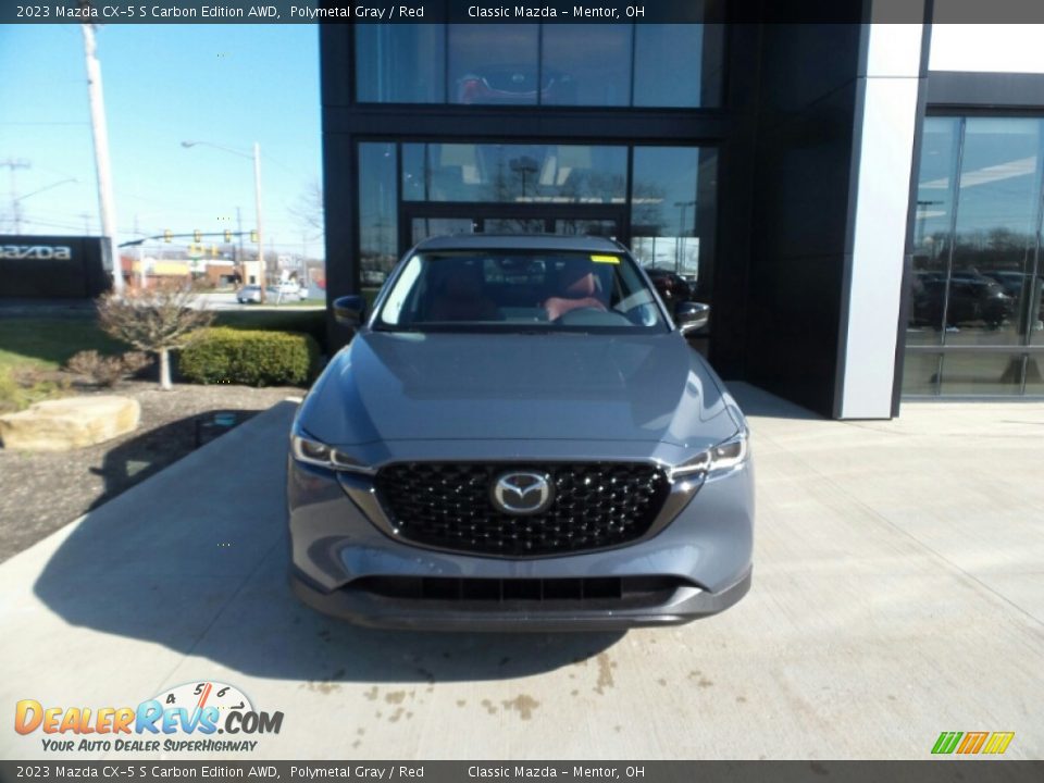2023 Mazda CX-5 S Carbon Edition AWD Polymetal Gray / Red Photo #2
