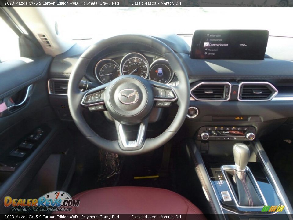 2023 Mazda CX-5 S Carbon Edition AWD Polymetal Gray / Red Photo #4