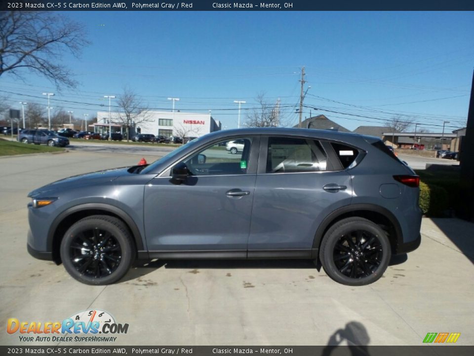 2023 Mazda CX-5 S Carbon Edition AWD Polymetal Gray / Red Photo #6