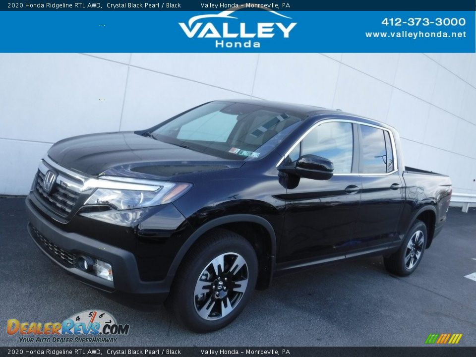 2020 Honda Ridgeline RTL AWD Crystal Black Pearl / Black Photo #1