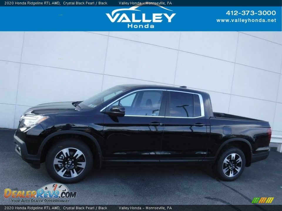 2020 Honda Ridgeline RTL AWD Crystal Black Pearl / Black Photo #2