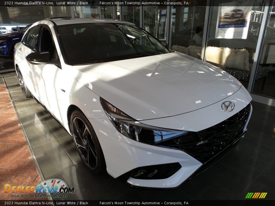 Lunar White 2023 Hyundai Elantra N-Line Photo #8