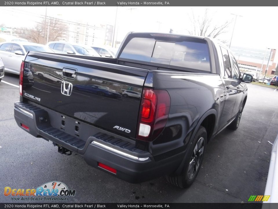 2020 Honda Ridgeline RTL AWD Crystal Black Pearl / Black Photo #7