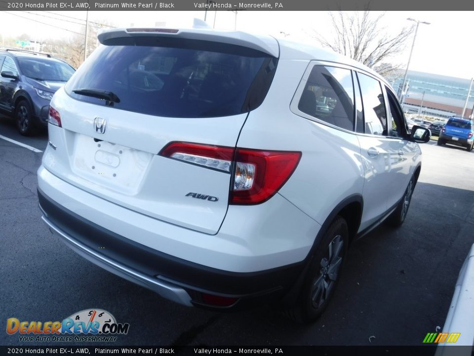 2020 Honda Pilot EX-L AWD Platinum White Pearl / Black Photo #7