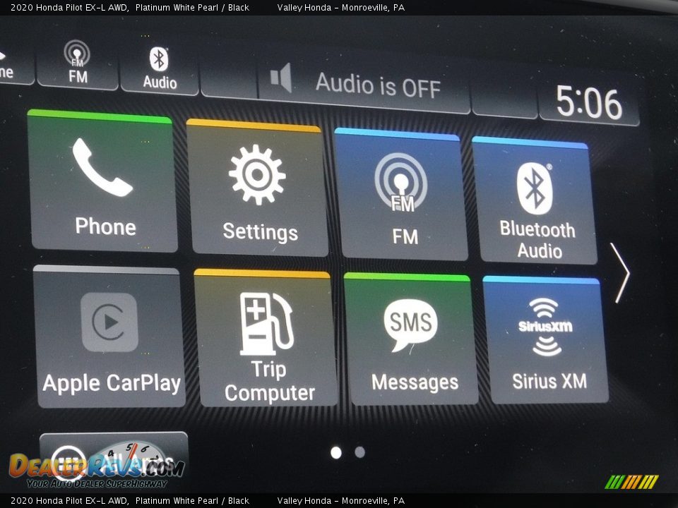 2020 Honda Pilot EX-L AWD Platinum White Pearl / Black Photo #19