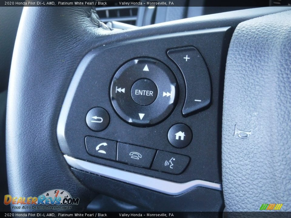 2020 Honda Pilot EX-L AWD Platinum White Pearl / Black Photo #24