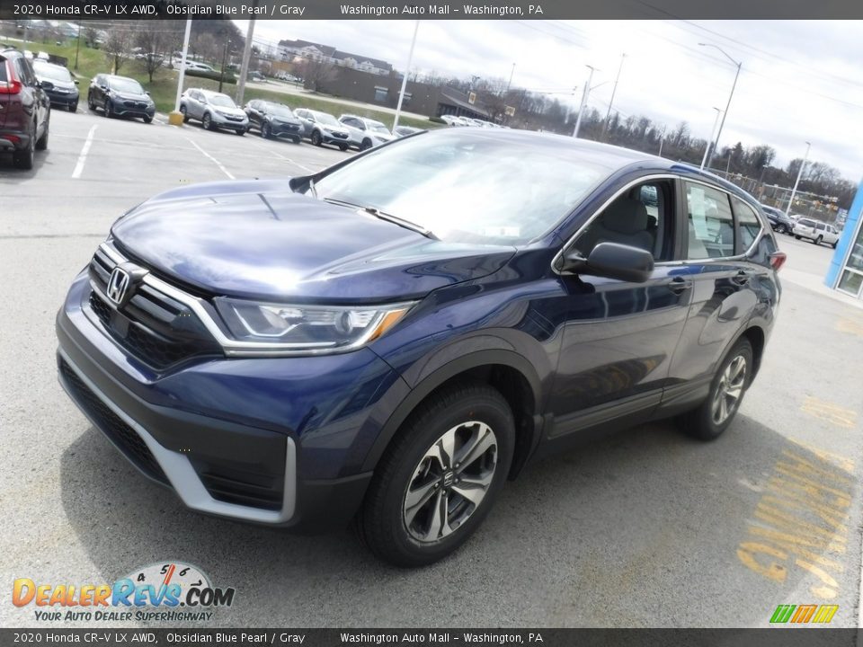 2020 Honda CR-V LX AWD Obsidian Blue Pearl / Gray Photo #4