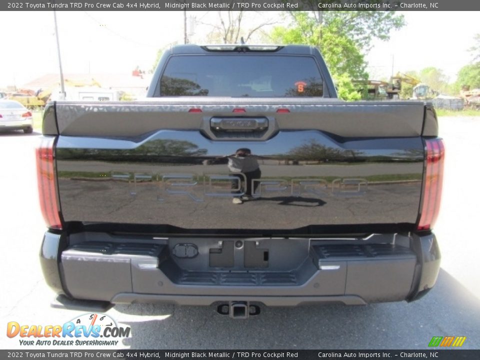 2022 Toyota Tundra TRD Pro Crew Cab 4x4 Hybrid Midnight Black Metallic / TRD Pro Cockpit Red Photo #9