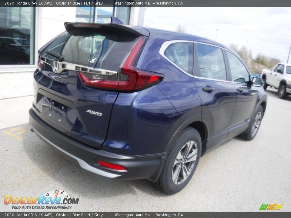 2020 Honda CR-V LX AWD Obsidian Blue Pearl / Gray Photo #8