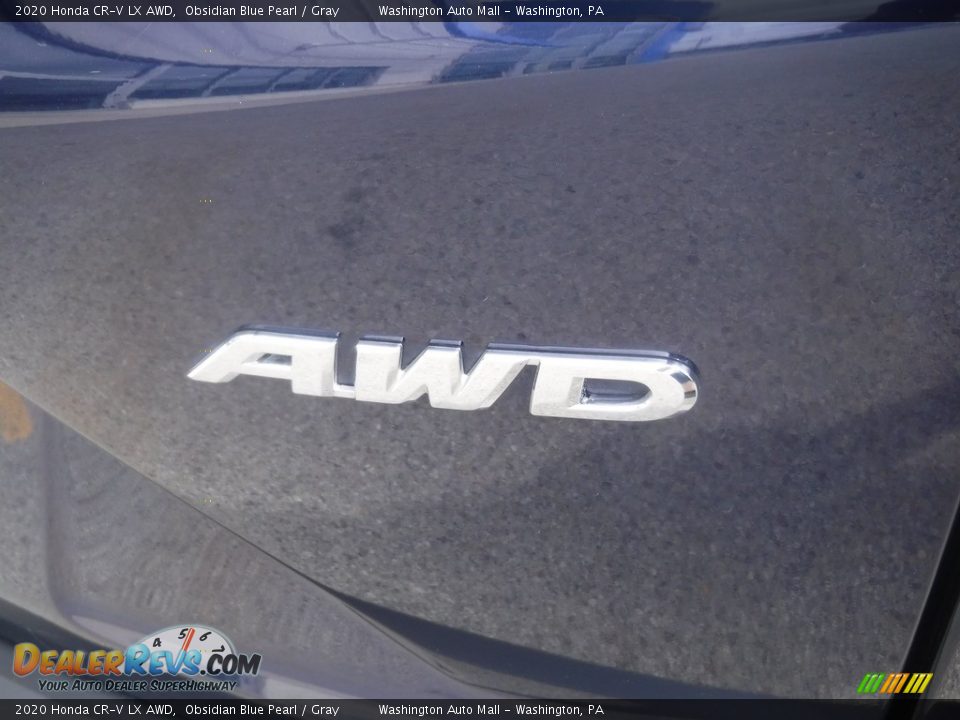 2020 Honda CR-V LX AWD Obsidian Blue Pearl / Gray Photo #9