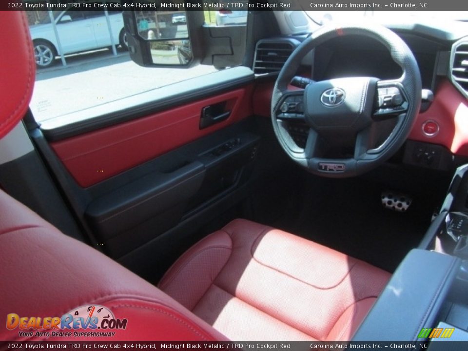 Front Seat of 2022 Toyota Tundra TRD Pro Crew Cab 4x4 Hybrid Photo #12