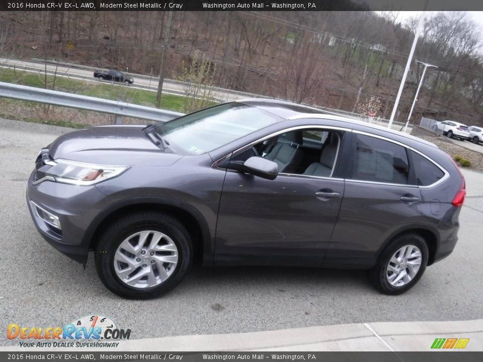 2016 Honda CR-V EX-L AWD Modern Steel Metallic / Gray Photo #13
