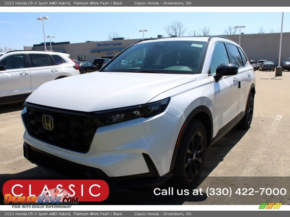 2023 Honda CR-V Sport AWD Hybrid Platinum White Pearl / Black Photo #1