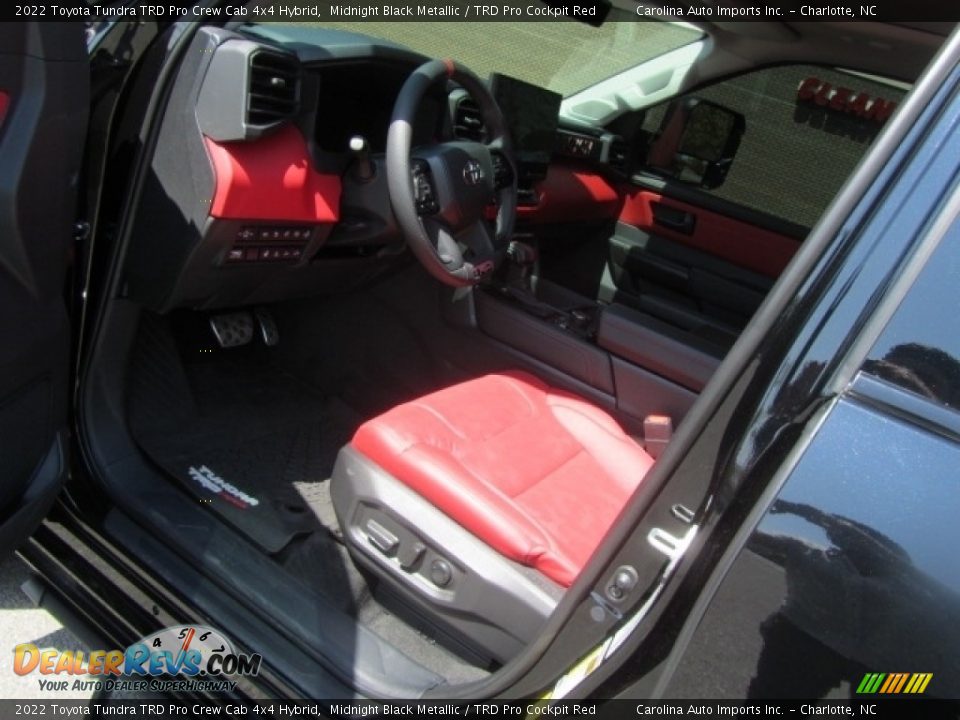 Front Seat of 2022 Toyota Tundra TRD Pro Crew Cab 4x4 Hybrid Photo #18