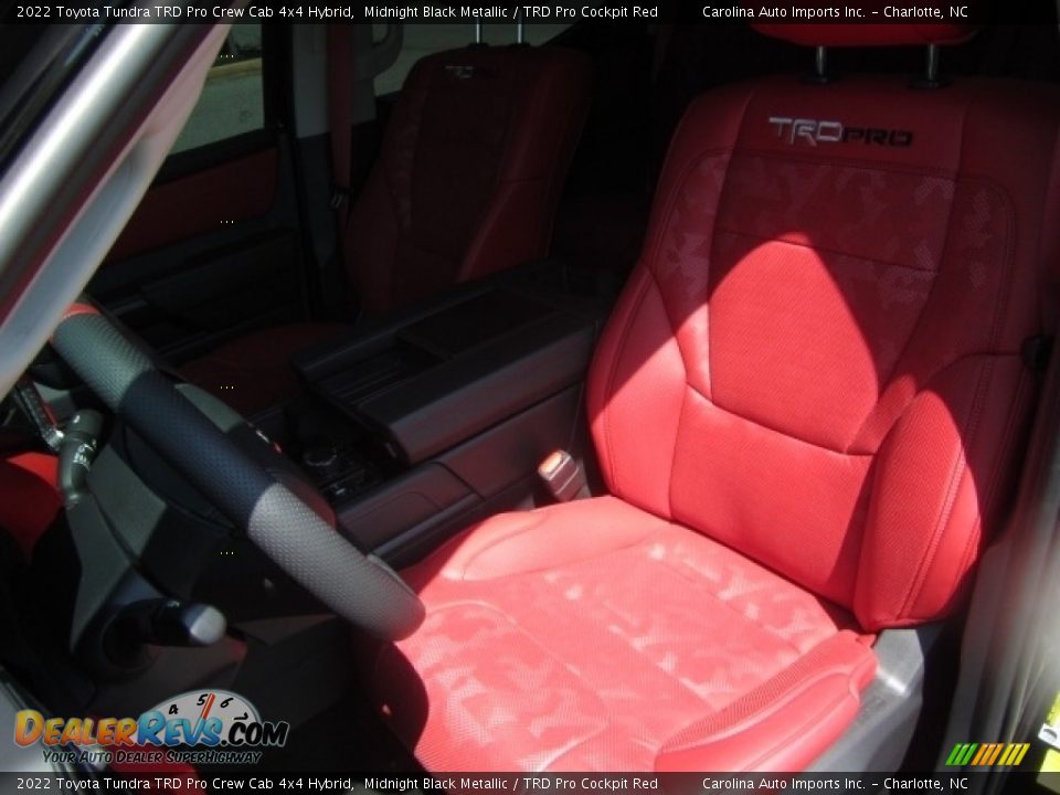 Front Seat of 2022 Toyota Tundra TRD Pro Crew Cab 4x4 Hybrid Photo #19