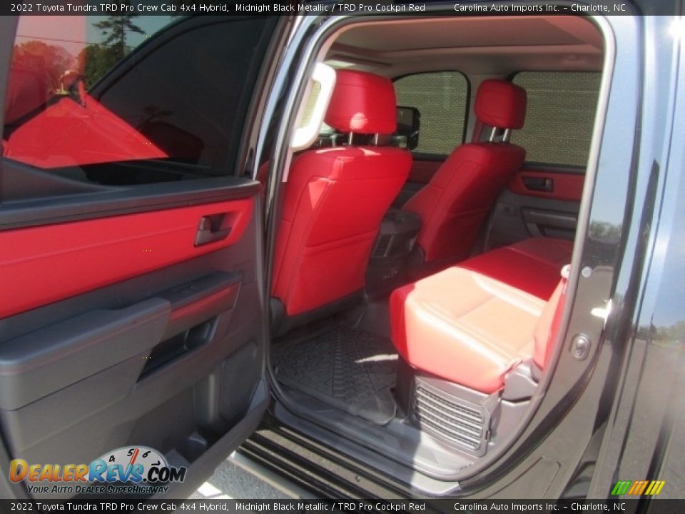 Rear Seat of 2022 Toyota Tundra TRD Pro Crew Cab 4x4 Hybrid Photo #20