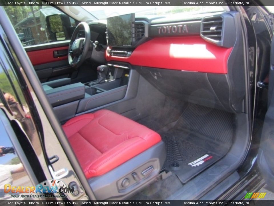 Front Seat of 2022 Toyota Tundra TRD Pro Crew Cab 4x4 Hybrid Photo #22