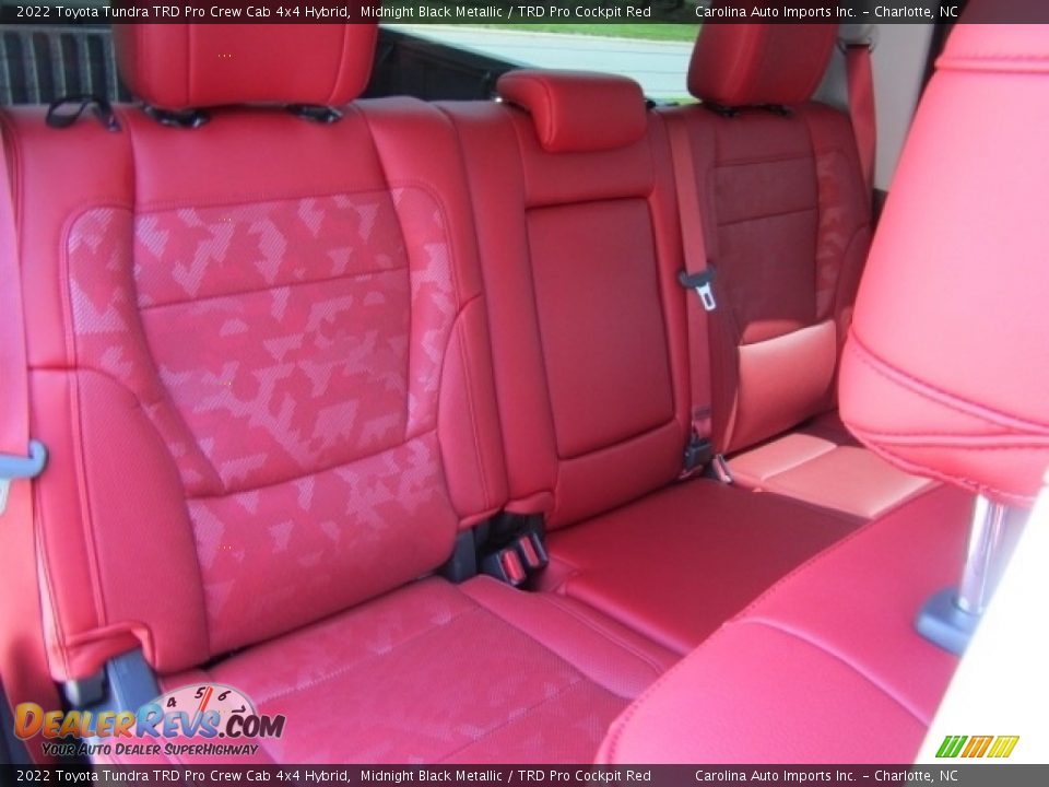Rear Seat of 2022 Toyota Tundra TRD Pro Crew Cab 4x4 Hybrid Photo #25