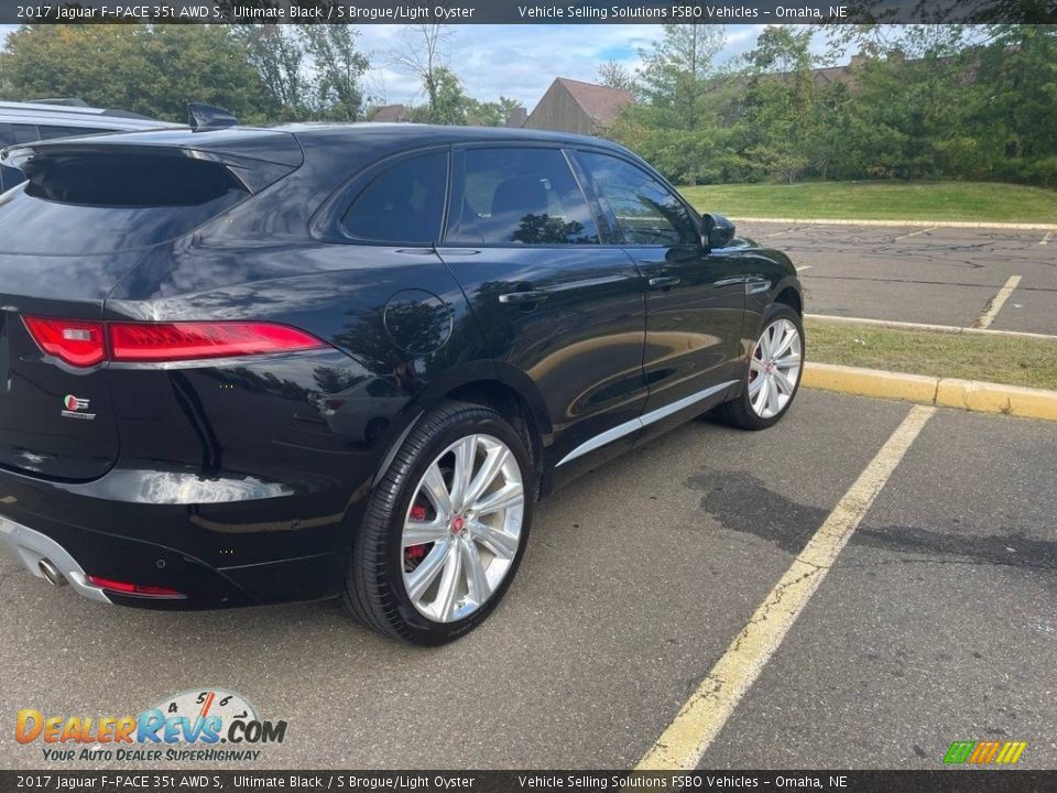 2017 Jaguar F-PACE 35t AWD S Ultimate Black / S Brogue/Light Oyster Photo #9