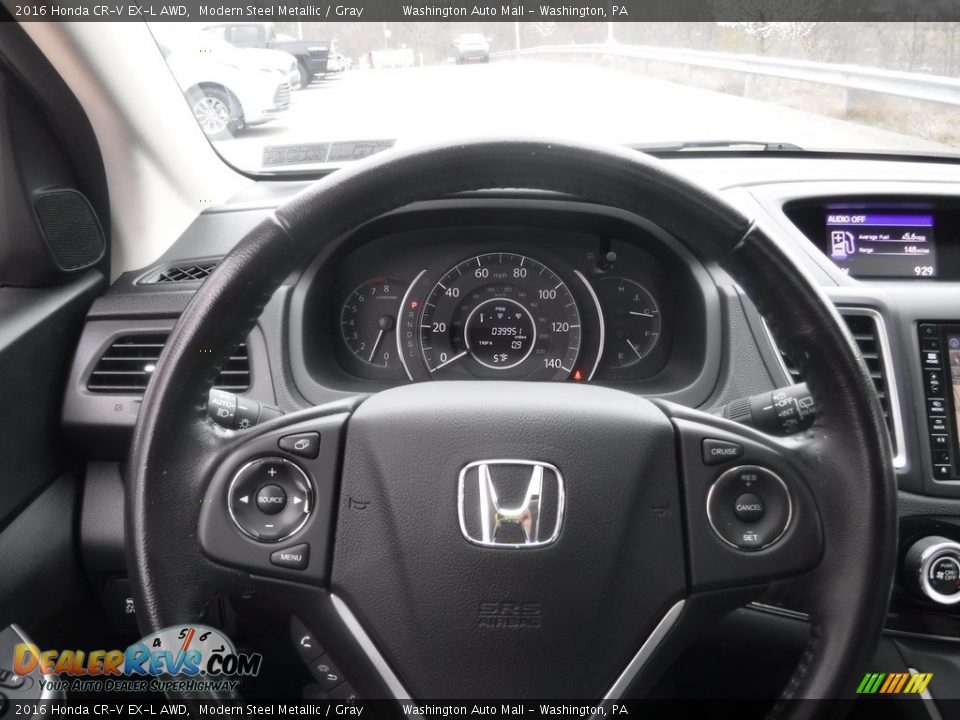 2016 Honda CR-V EX-L AWD Modern Steel Metallic / Gray Photo #26