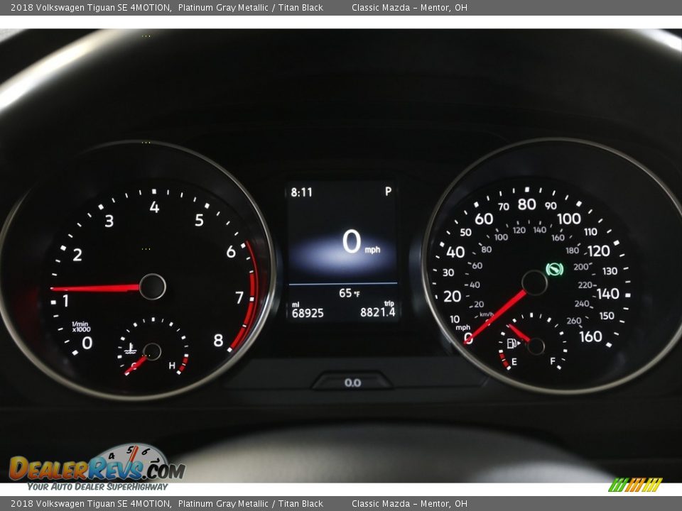 2018 Volkswagen Tiguan SE 4MOTION Platinum Gray Metallic / Titan Black Photo #8