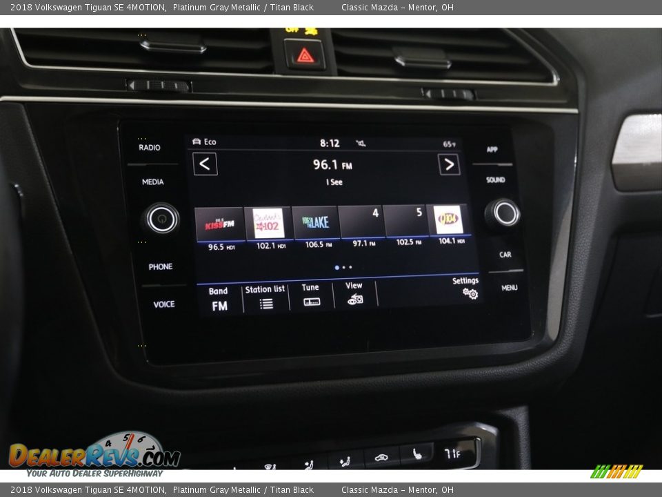 2018 Volkswagen Tiguan SE 4MOTION Platinum Gray Metallic / Titan Black Photo #10