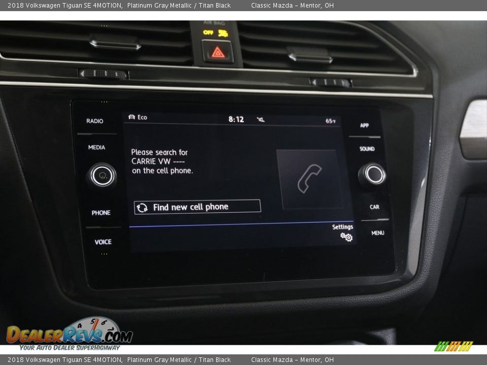 2018 Volkswagen Tiguan SE 4MOTION Platinum Gray Metallic / Titan Black Photo #11