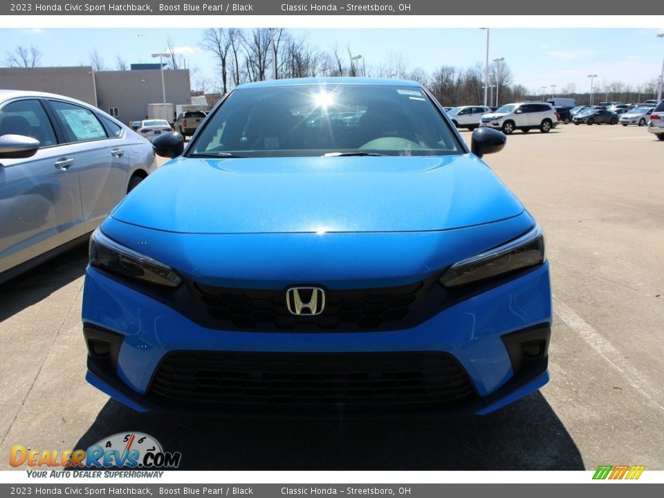 2023 Honda Civic Sport Hatchback Boost Blue Pearl / Black Photo #2