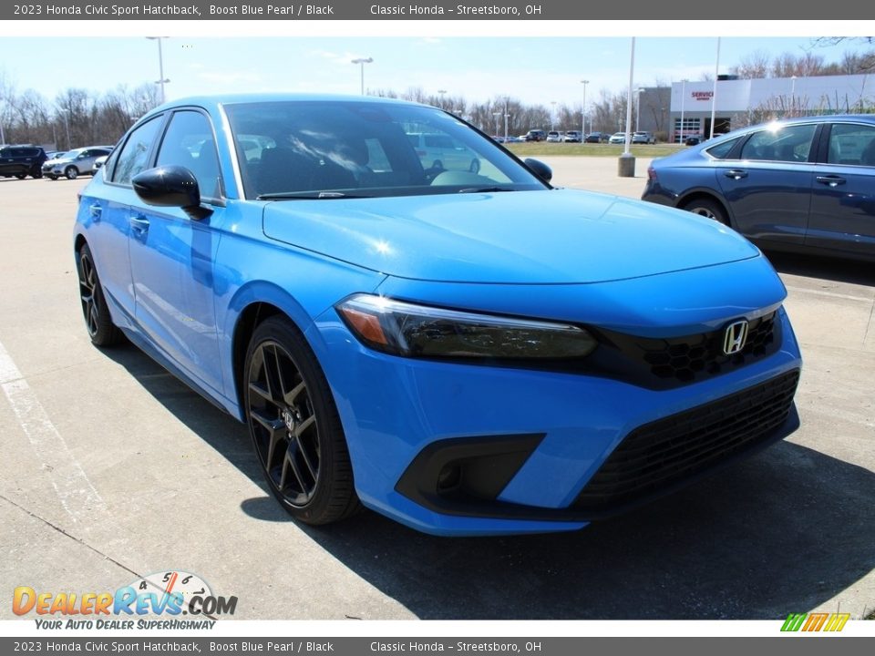 2023 Honda Civic Sport Hatchback Boost Blue Pearl / Black Photo #3