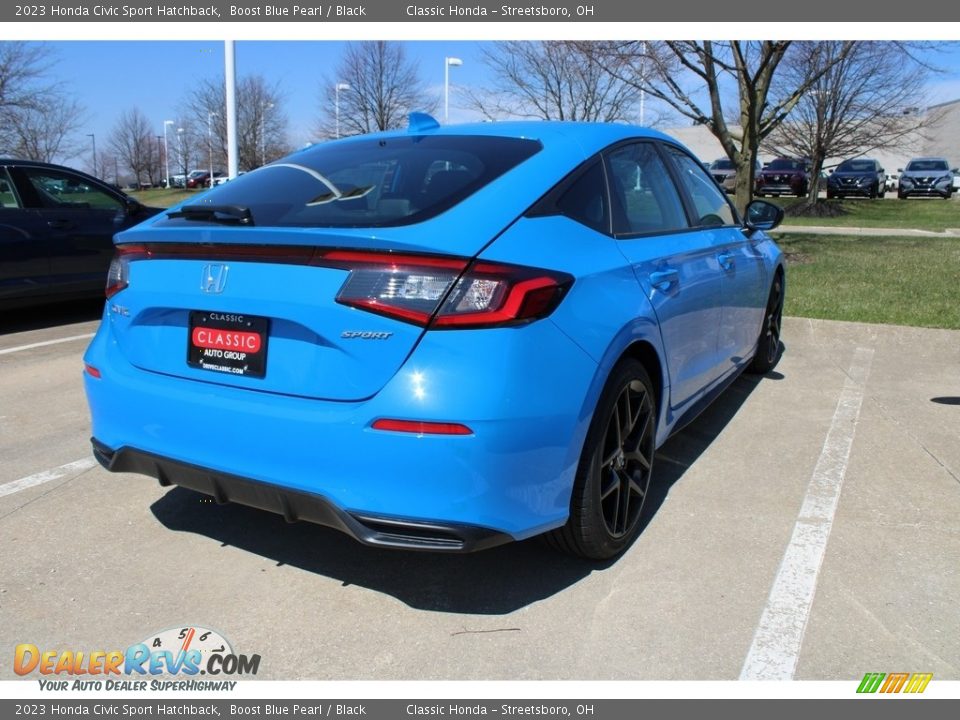 2023 Honda Civic Sport Hatchback Boost Blue Pearl / Black Photo #4