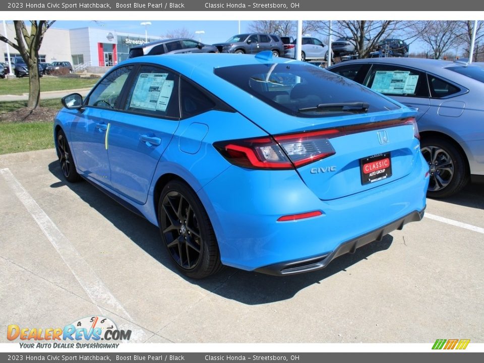 2023 Honda Civic Sport Hatchback Boost Blue Pearl / Black Photo #6