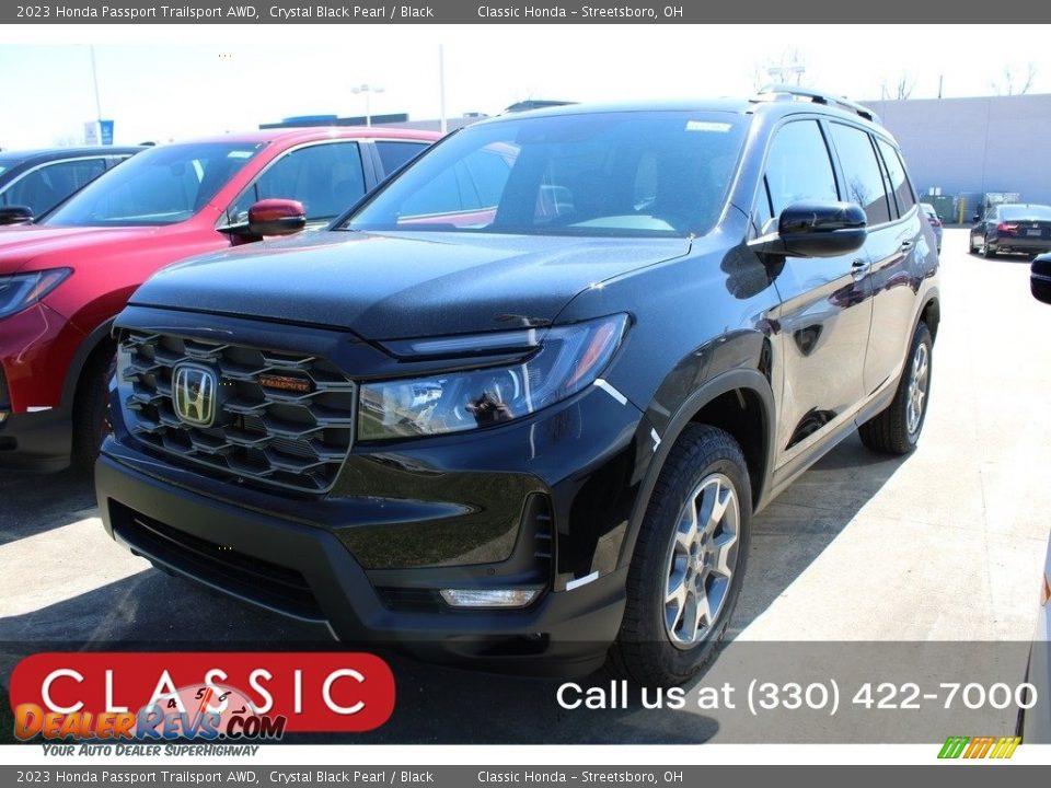 2023 Honda Passport Trailsport AWD Crystal Black Pearl / Black Photo #1