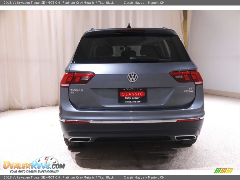 2018 Volkswagen Tiguan SE 4MOTION Platinum Gray Metallic / Titan Black Photo #18