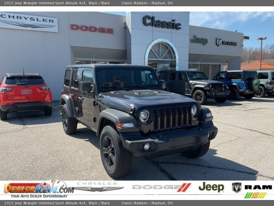 2023 Jeep Wrangler Unlimited Sport Altitude 4x4 Black / Black Photo #1