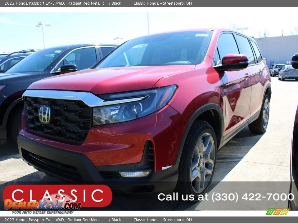 2023 Honda Passport EX-L AWD Radiant Red Metallic II / Black Photo #1