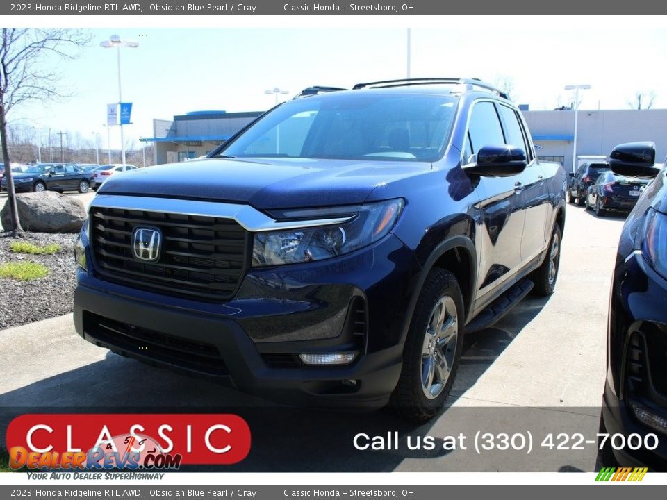 2023 Honda Ridgeline RTL AWD Obsidian Blue Pearl / Gray Photo #1