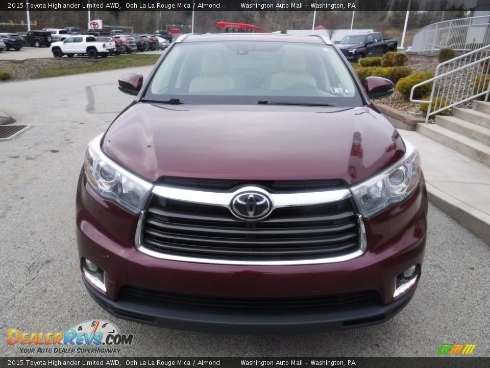 2015 Toyota Highlander Limited AWD Ooh La La Rouge Mica / Almond Photo #13