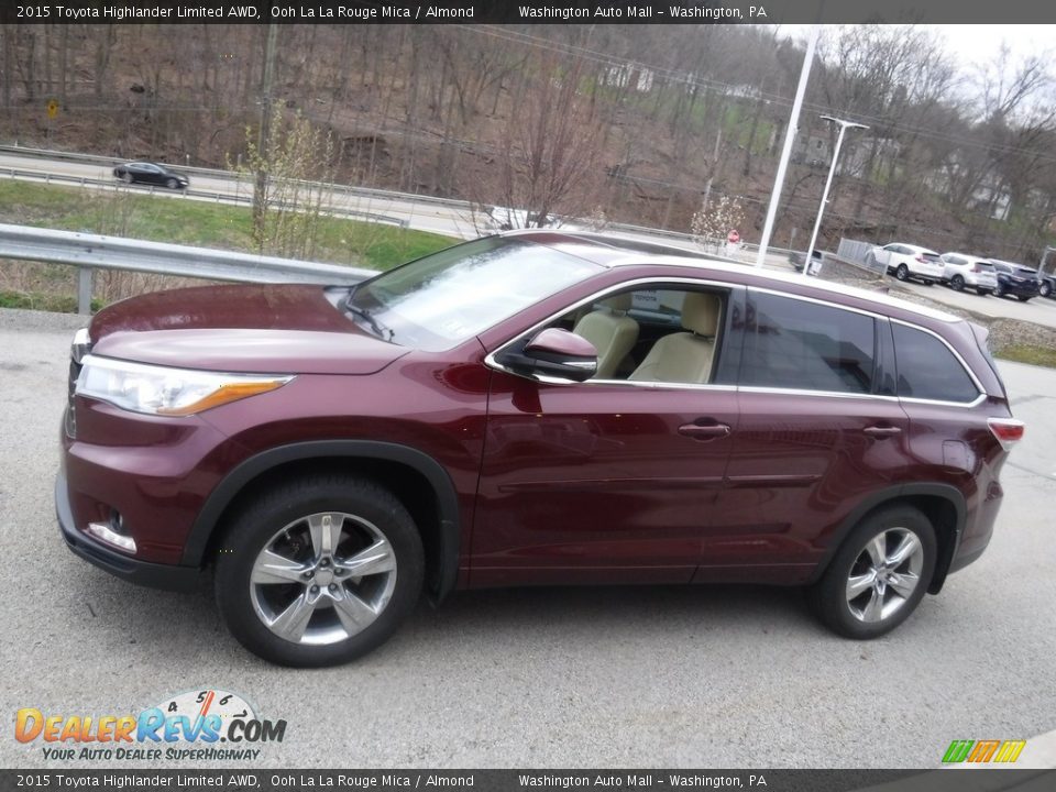 2015 Toyota Highlander Limited AWD Ooh La La Rouge Mica / Almond Photo #15