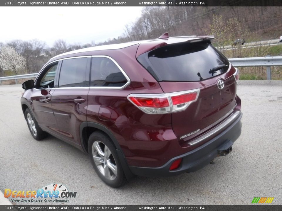 2015 Toyota Highlander Limited AWD Ooh La La Rouge Mica / Almond Photo #16