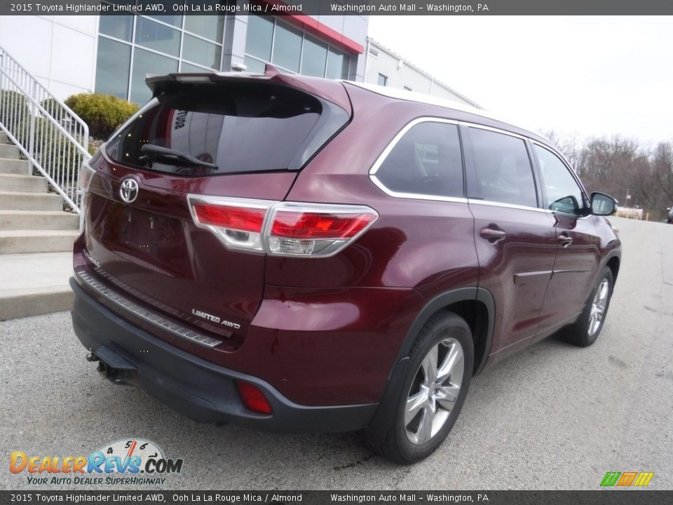 2015 Toyota Highlander Limited AWD Ooh La La Rouge Mica / Almond Photo #18