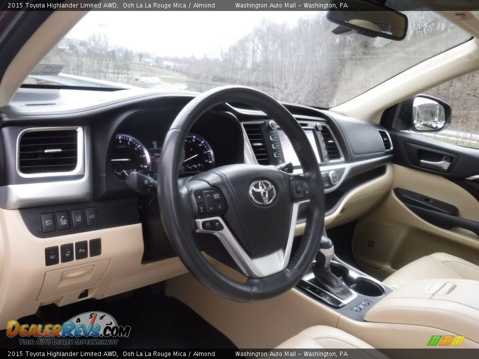 2015 Toyota Highlander Limited AWD Ooh La La Rouge Mica / Almond Photo #24