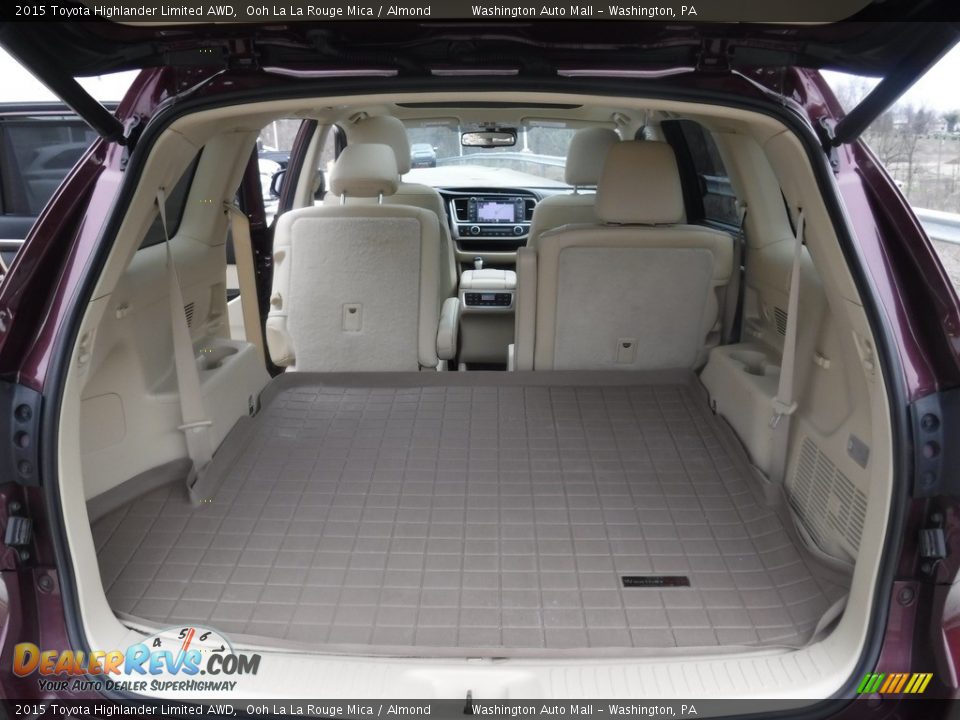 2015 Toyota Highlander Limited AWD Ooh La La Rouge Mica / Almond Photo #35