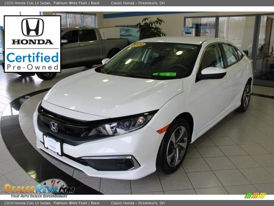 2020 Honda Civic LX Sedan Platinum White Pearl / Black Photo #1