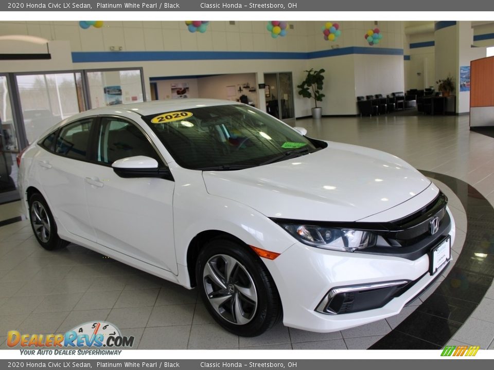 2020 Honda Civic LX Sedan Platinum White Pearl / Black Photo #3