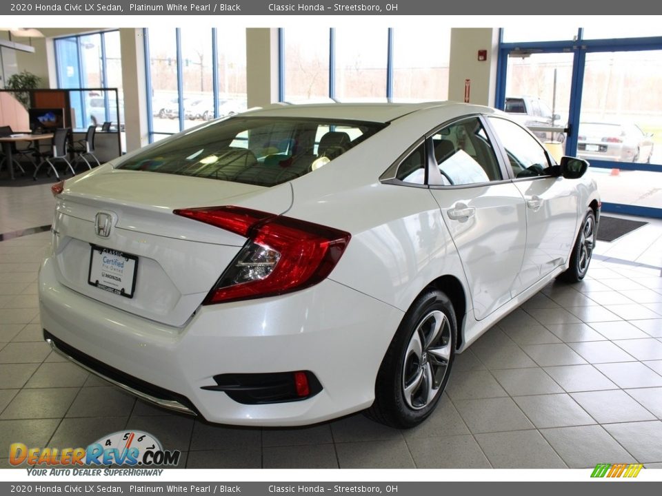 2020 Honda Civic LX Sedan Platinum White Pearl / Black Photo #7