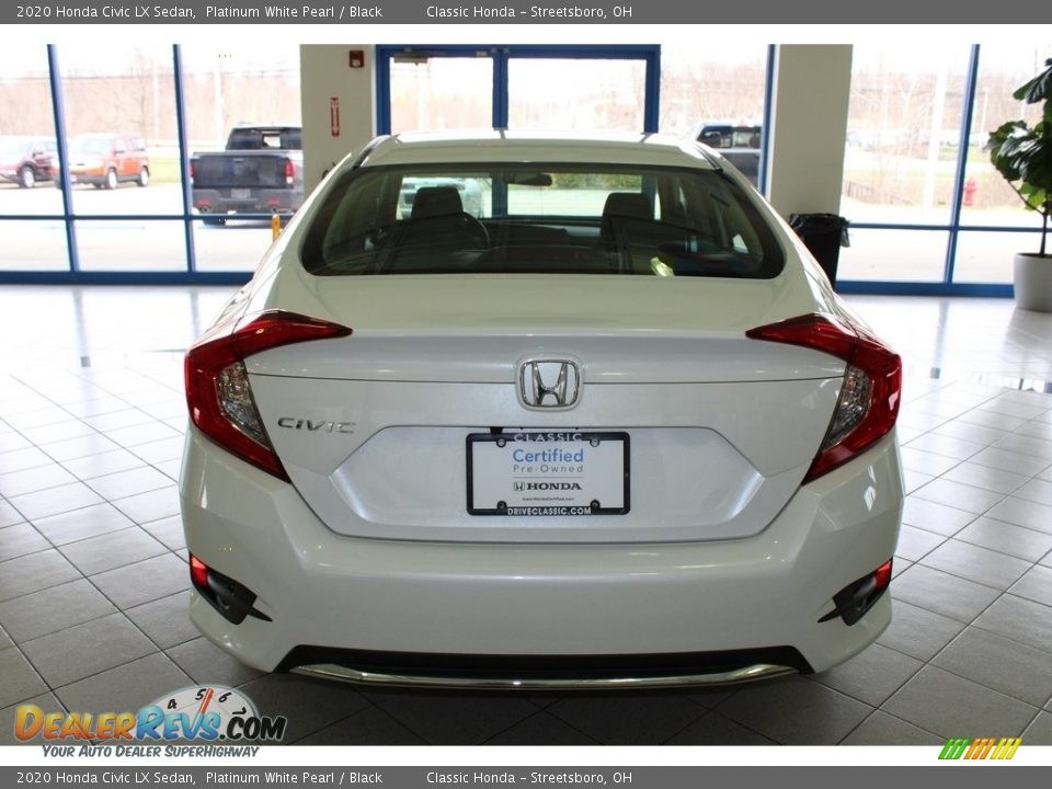 2020 Honda Civic LX Sedan Platinum White Pearl / Black Photo #8