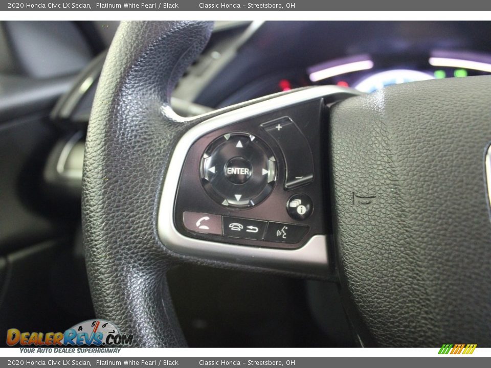 2020 Honda Civic LX Sedan Platinum White Pearl / Black Photo #30