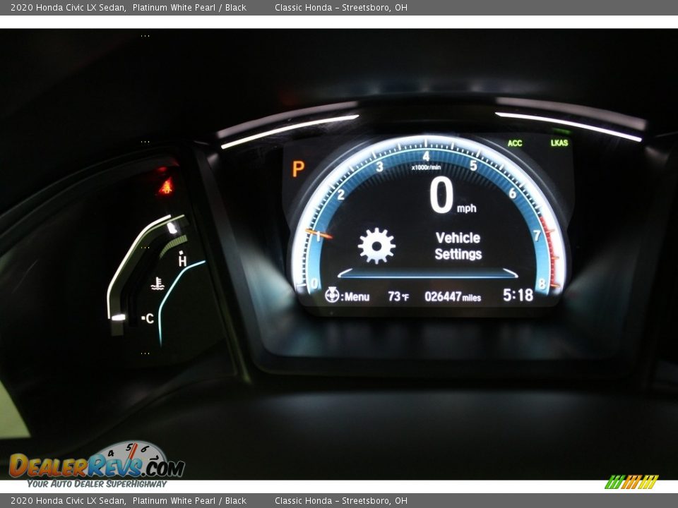 2020 Honda Civic LX Sedan Platinum White Pearl / Black Photo #32